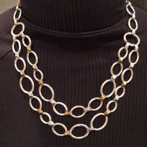 Stella and Dot Two Tone Chain Link necklace